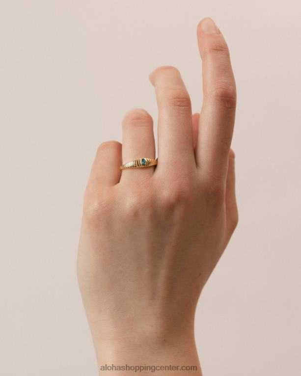 kurkuma - zlat in moder prstan ženske Alohas 0D4R81121