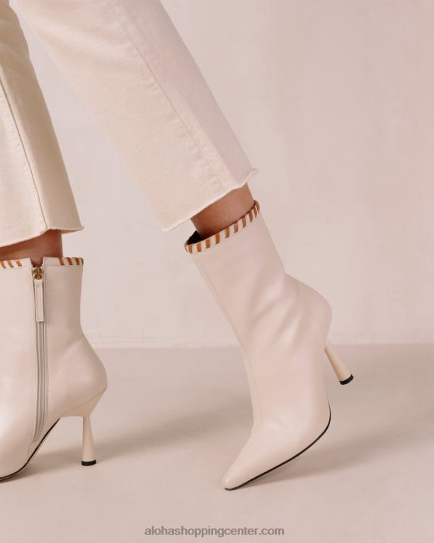 leo - beli usnjeni škornji ženske Alohas 0D4R8537