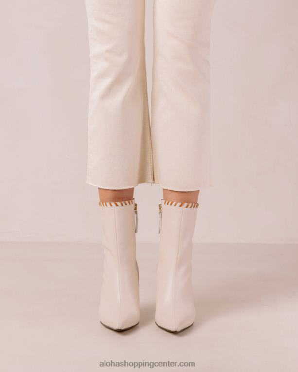 leo - beli usnjeni škornji ženske Alohas 0D4R8537