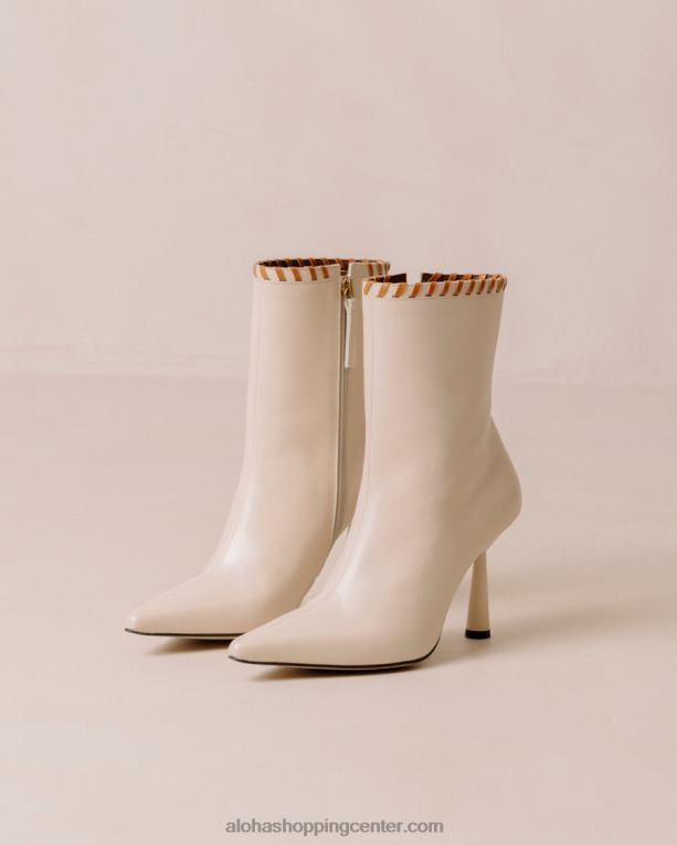 leo - beli usnjeni škornji ženske Alohas 0D4R8537