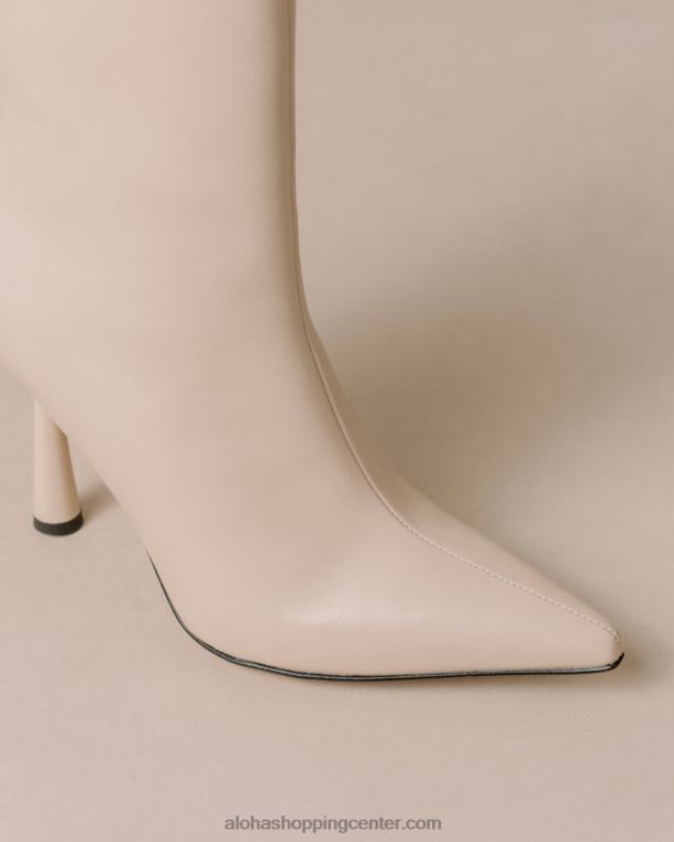 leo - beli usnjeni škornji ženske Alohas 0D4R8537