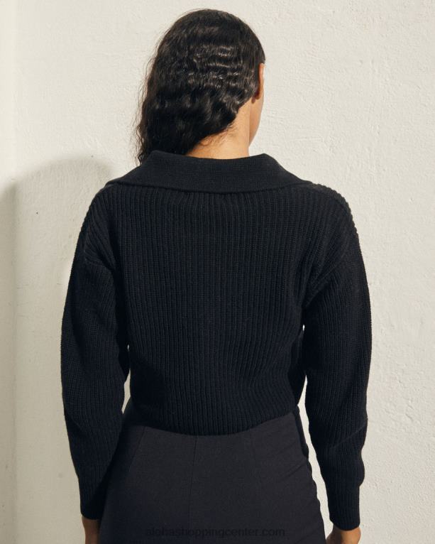 letalo - črn pleten top ženske Alohas 0D4R8694