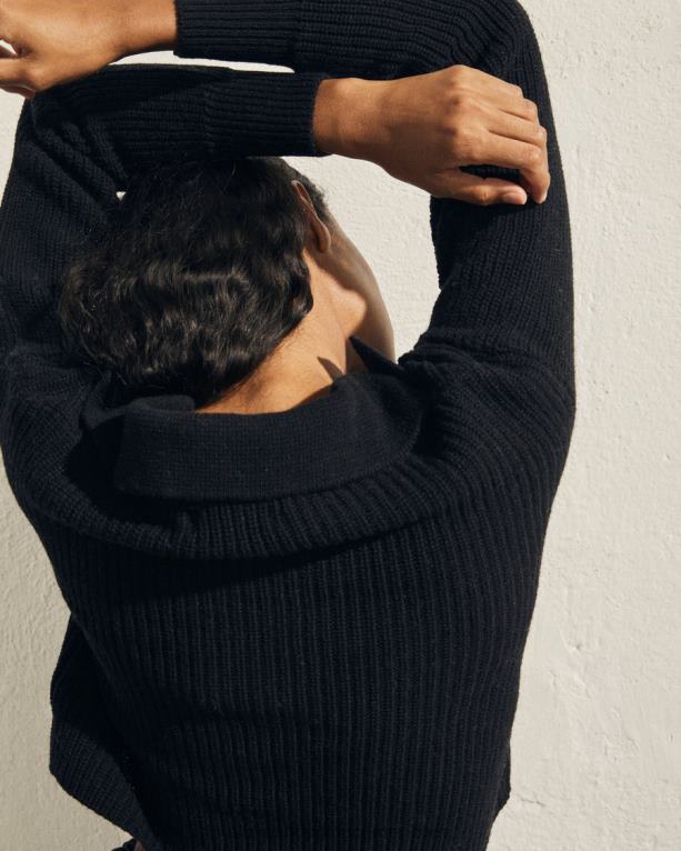 letalo - črn pleten top ženske Alohas 0D4R8694