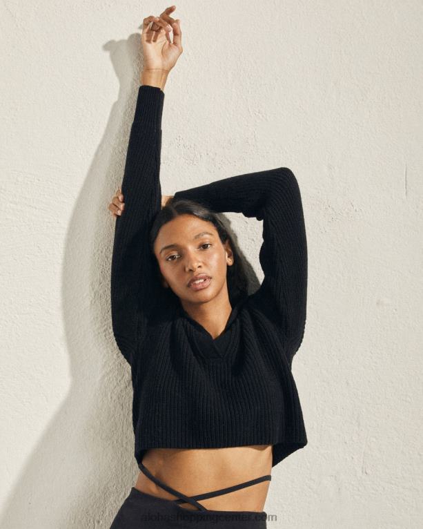 letalo - črn pleten top ženske Alohas 0D4R8694