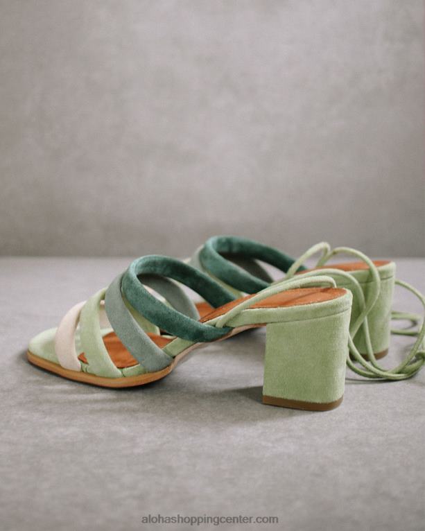 letizia - zeleni semišni sandali ženske Alohas 0D4R8212