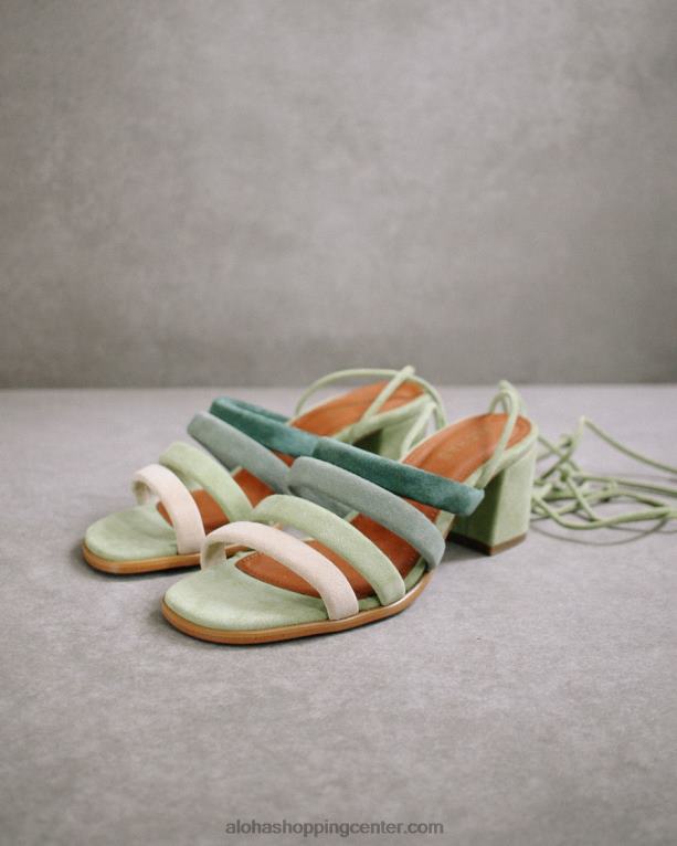 letizia - zeleni semišni sandali ženske Alohas 0D4R8212