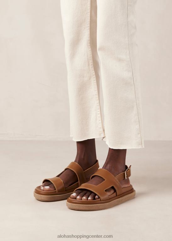 lorelei - rjavi usnjeni sandali ženske Alohas 0D4R8323