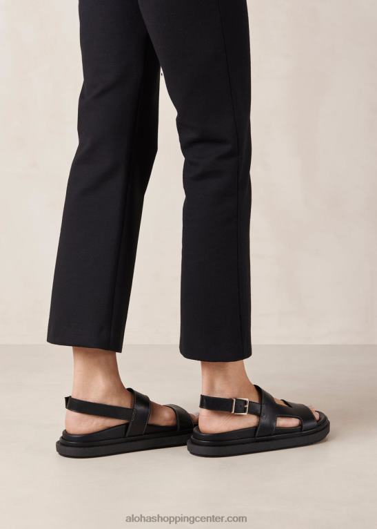 lorelei - črni usnjeni sandali ženske Alohas 0D4R8322