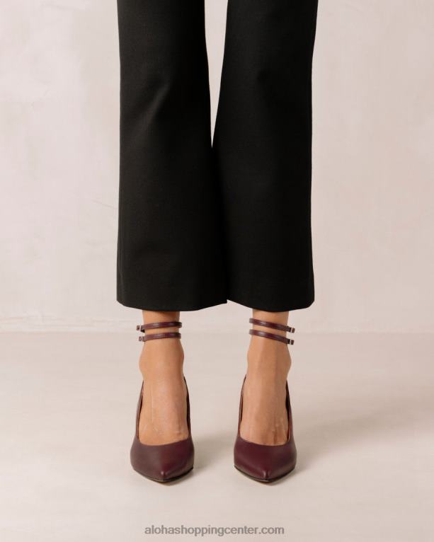 louise - rdeče usnjene copate ženske Alohas 0D4R862