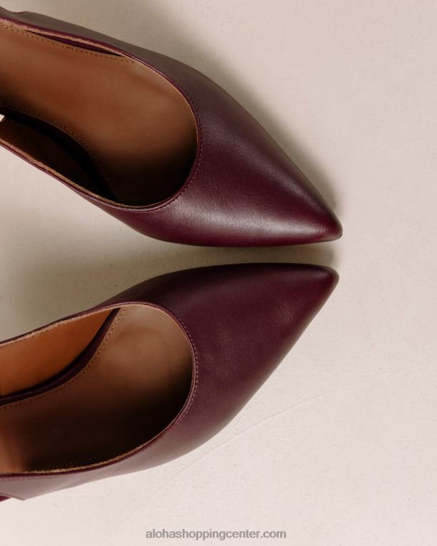 louise - rdeče usnjene copate ženske Alohas 0D4R862