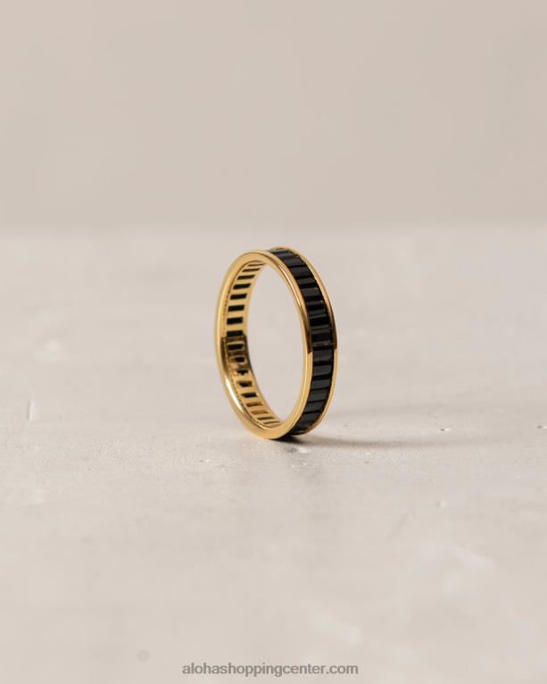 lucuma - zlat in črn prstan ženske Alohas 0D4R81104