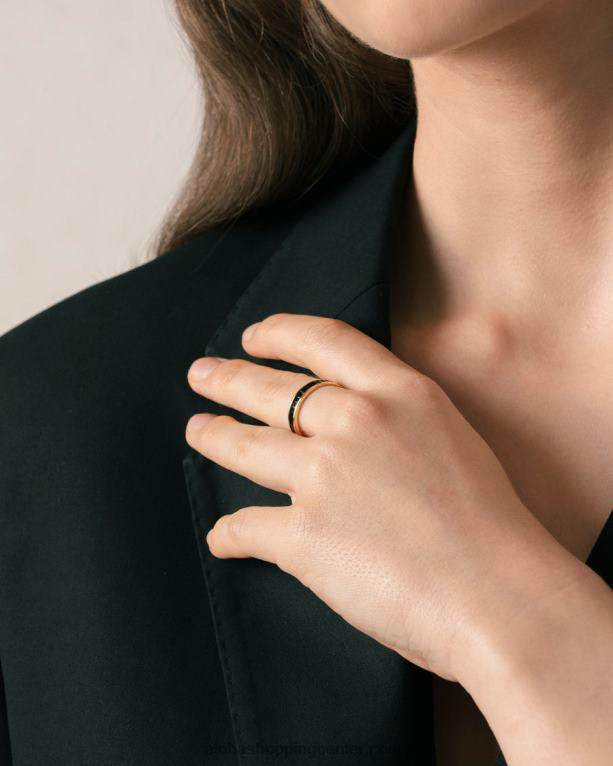 lucuma - zlat in črn prstan ženske Alohas 0D4R81104