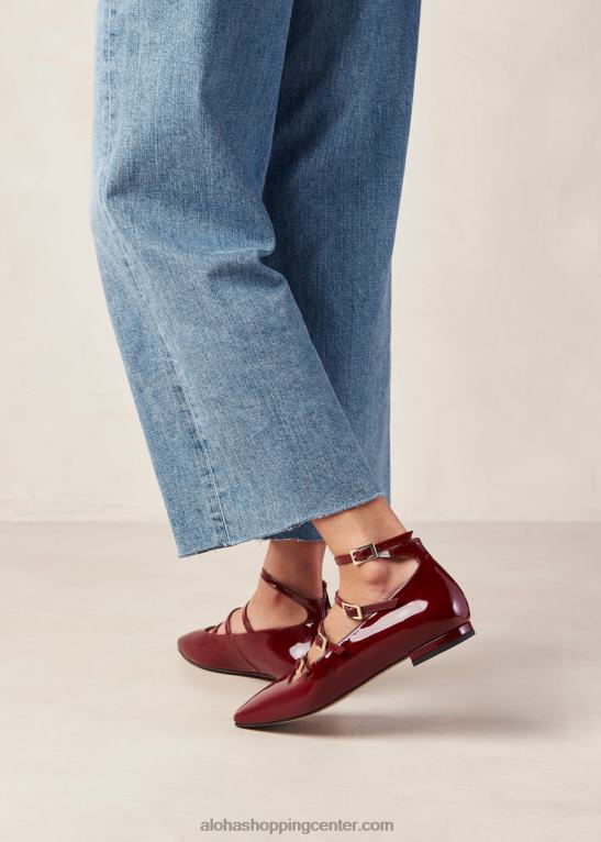 luke - rdeče lakaste balerinke ženske Alohas 0D4R81