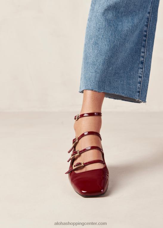 luke - rdeče lakaste balerinke ženske Alohas 0D4R81