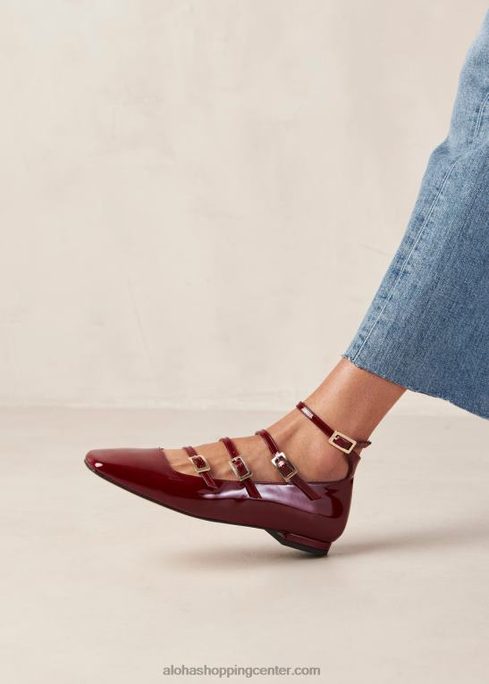 luke - rdeče lakaste balerinke ženske Alohas 0D4R81