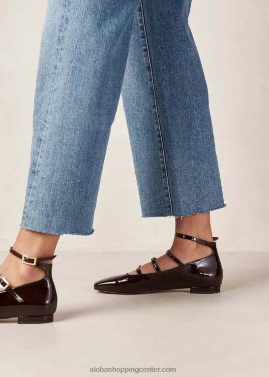 luke - rjave lakaste balerinke ženske Alohas 0D4R82