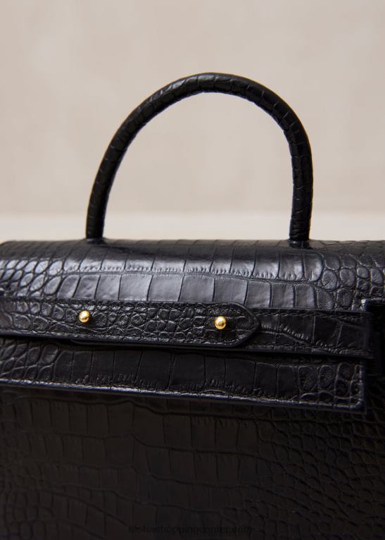 m eksotika - črna usnjena torbica ženske Alohas 0D4R81063