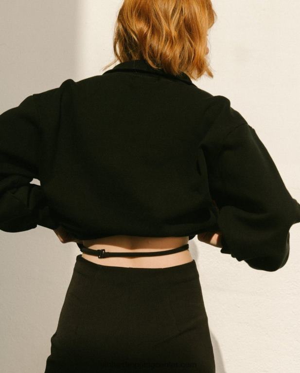 macchiato - črna bombažna jopica ženske Alohas 0D4R8921