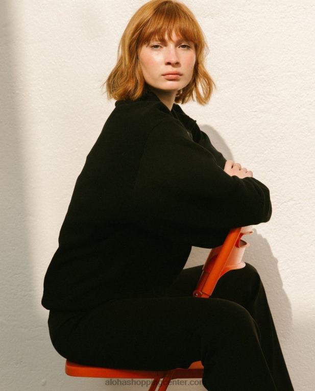 macchiato - črna bombažna jopica ženske Alohas 0D4R8921