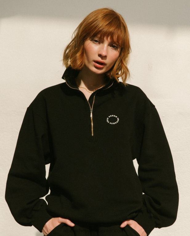 macchiato - črna bombažna jopica ženske Alohas 0D4R8921