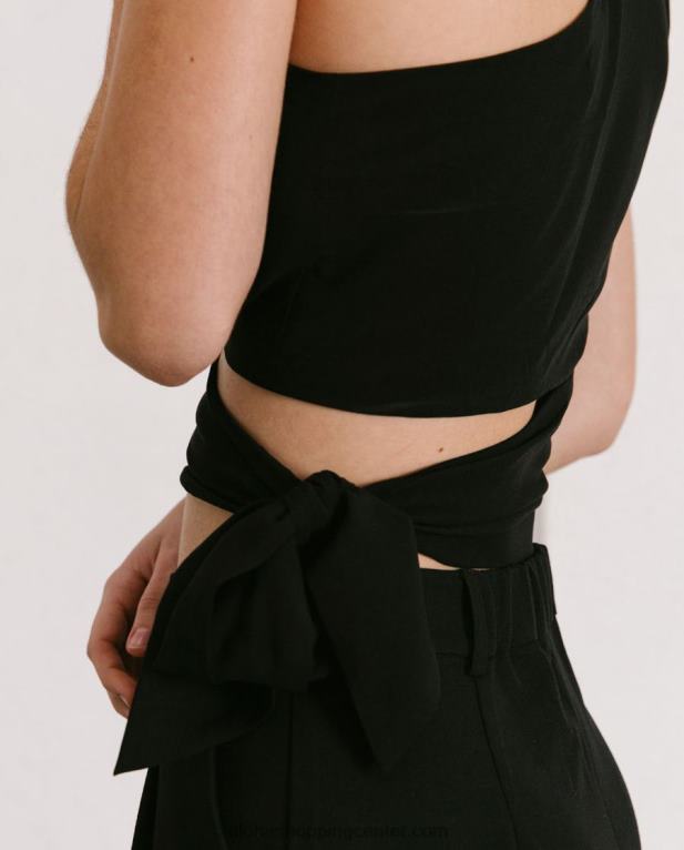 magnet - črna bombažna majica ženske Alohas 0D4R8775