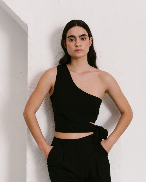 magnet - črna bombažna majica ženske Alohas 0D4R8775