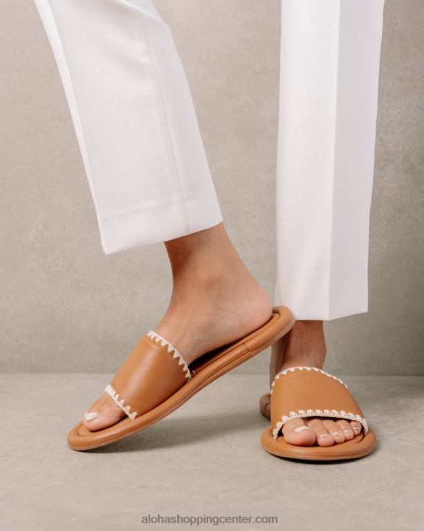 malibu kvačkanje - rjavi usnjeni sandali ženske Alohas 0D4R8545