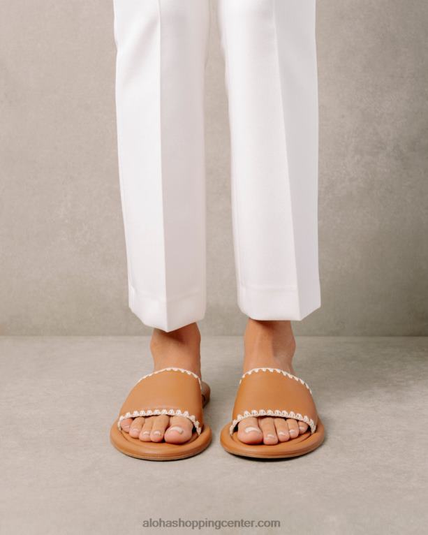 malibu kvačkanje - rjavi usnjeni sandali ženske Alohas 0D4R8545