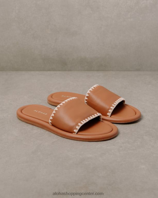 malibu kvačkanje - rjavi usnjeni sandali ženske Alohas 0D4R8545