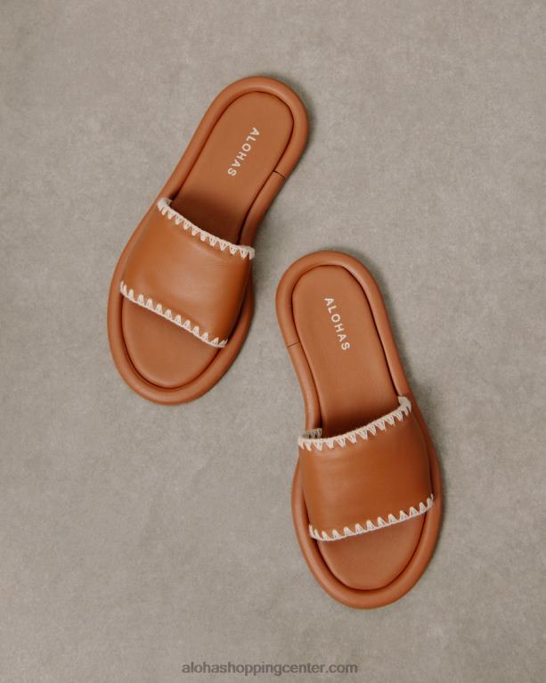 malibu kvačkanje - rjavi usnjeni sandali ženske Alohas 0D4R8545