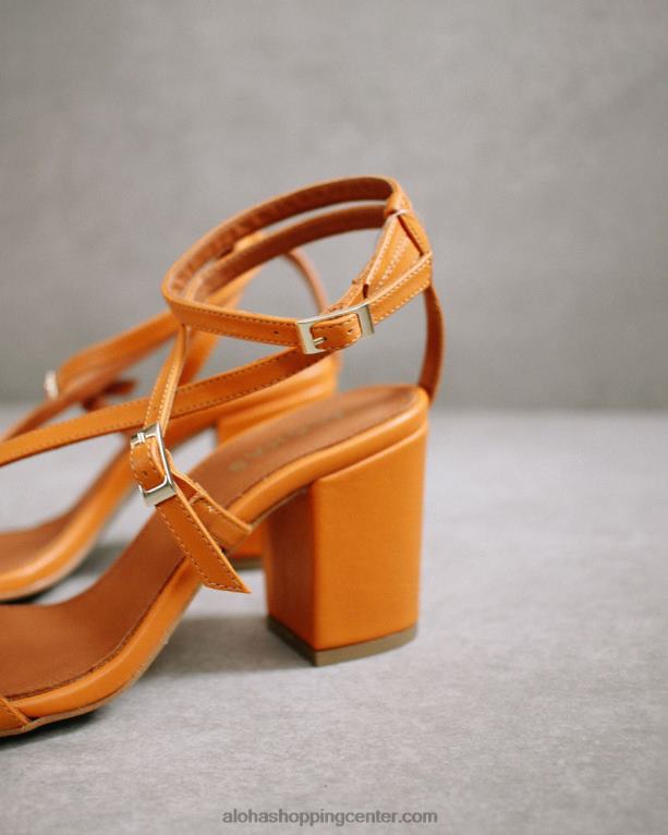 manhattan - oranžni sandali z blok peto ženske Alohas 0D4R8376