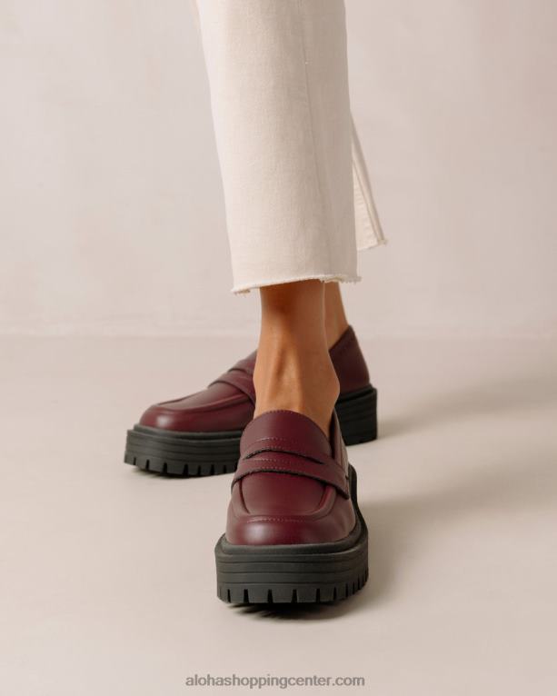 maska ​​- vijolični veganski usnjeni loaferji ženske Alohas 0D4R8140