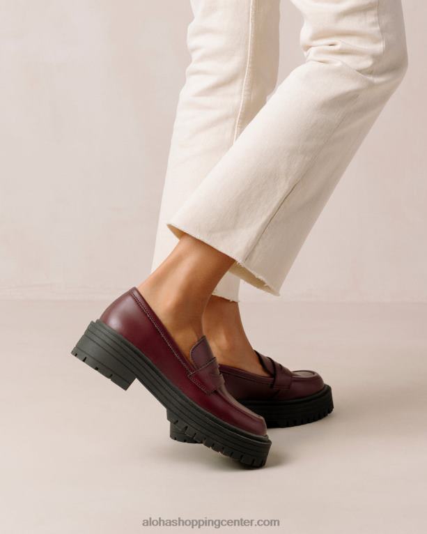 maska ​​- vijolični veganski usnjeni loaferji ženske Alohas 0D4R8140