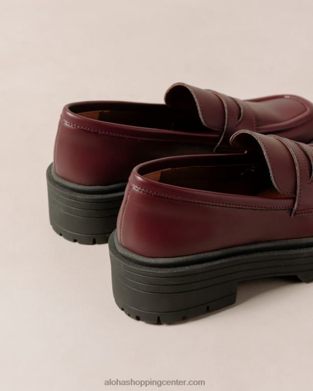 maska ​​- vijolični veganski usnjeni loaferji ženske Alohas 0D4R8140