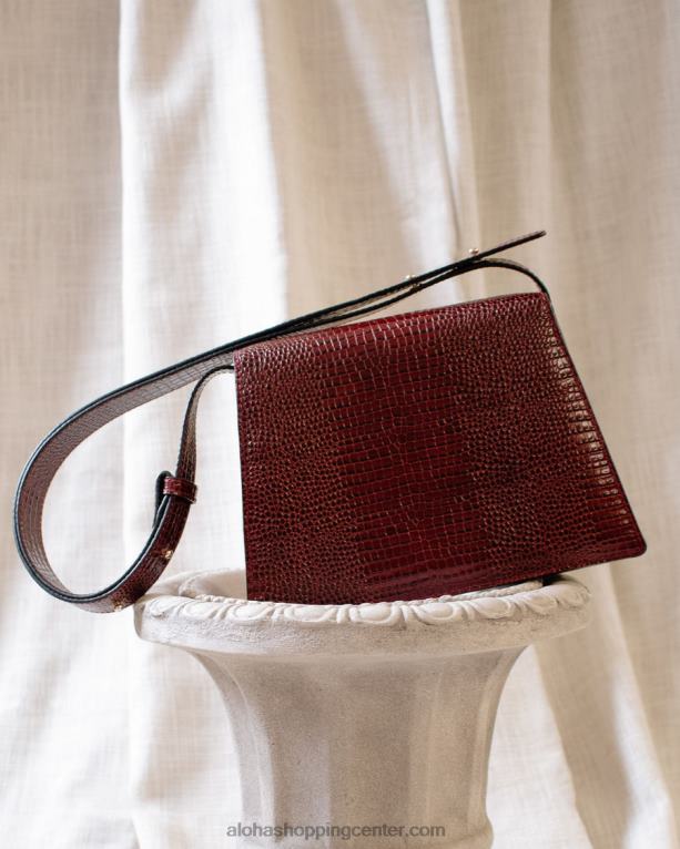 meridiem croco - rjava usnjena torbica ženske Alohas 0D4R81167