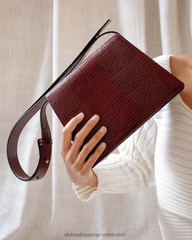 meridiem croco - rjava usnjena torbica ženske Alohas 0D4R81167