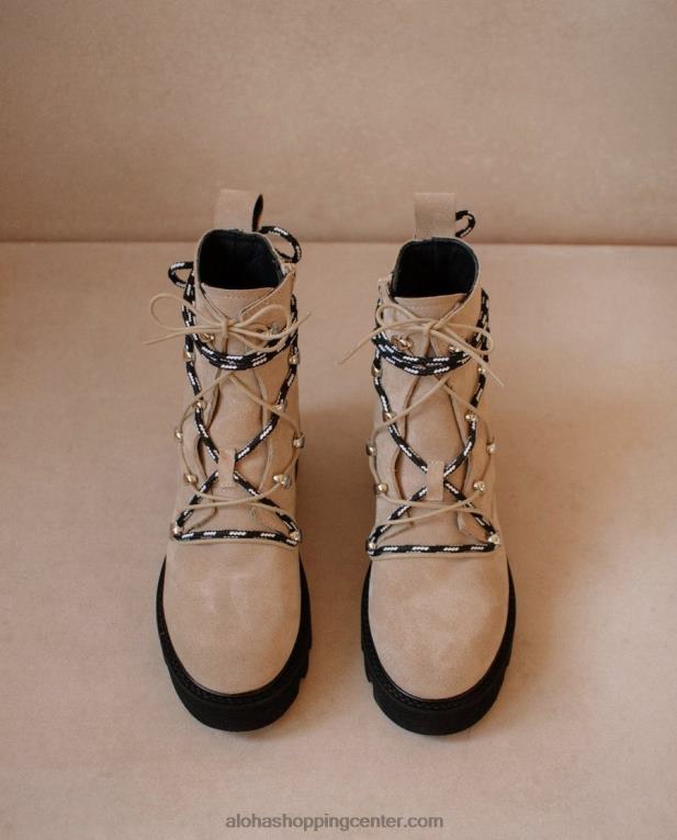 miles - bež usnjeni škornji ženske Alohas 0D4R8593