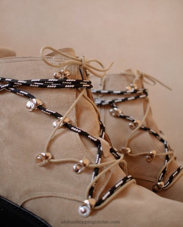 miles - bež usnjeni škornji ženske Alohas 0D4R8593