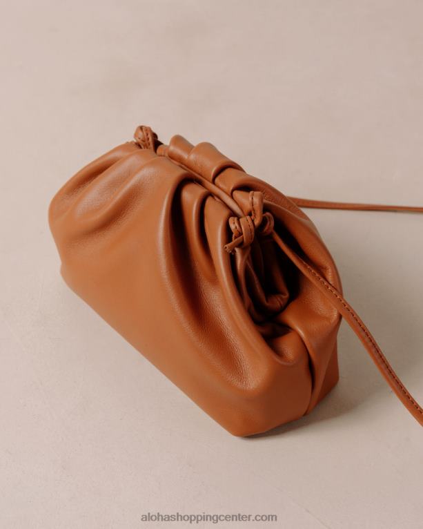 mini d - rjava usnjena torbica ženske Alohas 0D4R81157