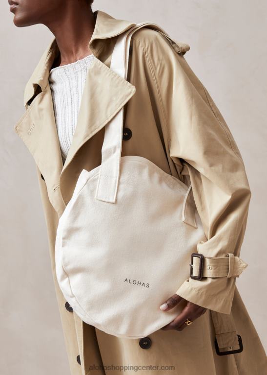 moonchild - bela bombažna torbica ženske Alohas 0D4R81197