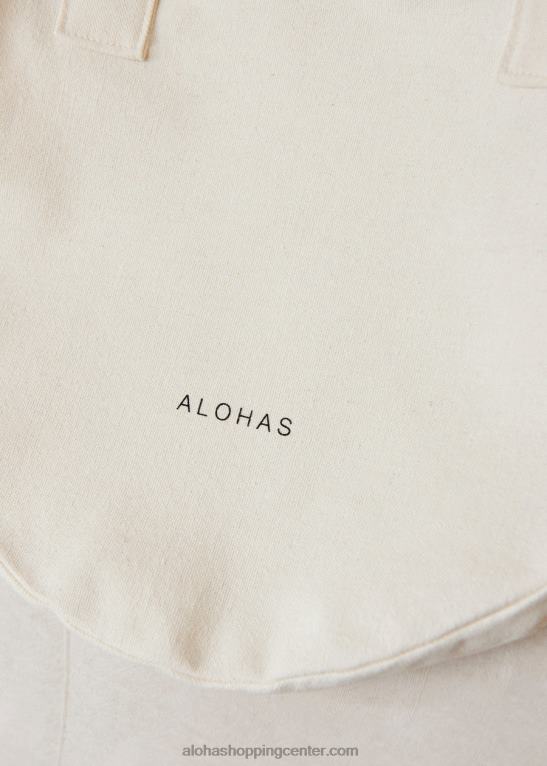 moonchild - bela bombažna torbica ženske Alohas 0D4R81197