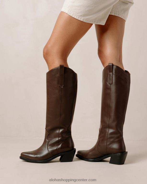 mount - rjavi usnjeni škornji ženske Alohas 0D4R8255