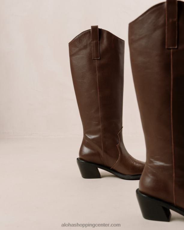 mount - rjavi usnjeni škornji ženske Alohas 0D4R8255