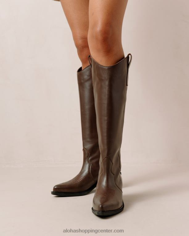 mount - rjavi usnjeni škornji ženske Alohas 0D4R8255