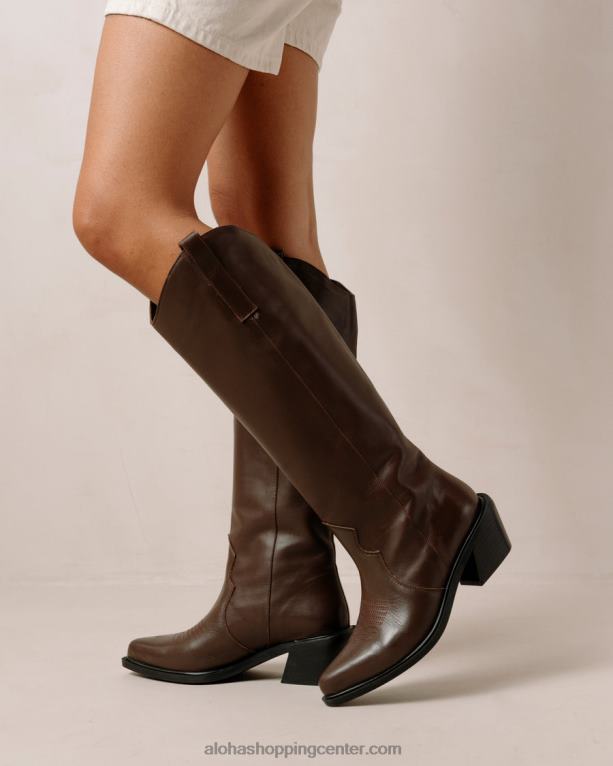 mount - rjavi usnjeni škornji ženske Alohas 0D4R8255