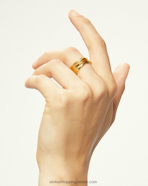 multi curve - zlat prstan ženske Alohas 0D4R81134