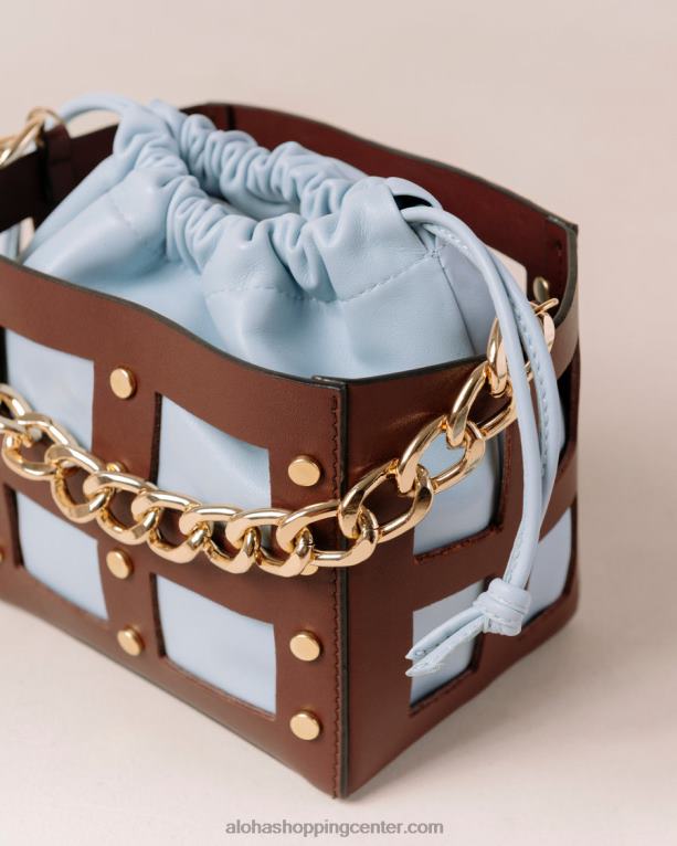 n - rjava in modra usnjena torba ženske Alohas 0D4R81057