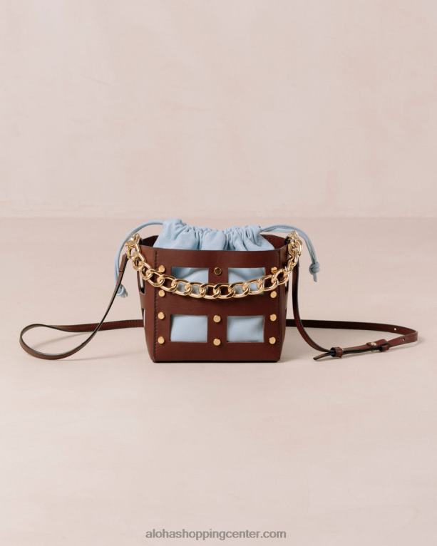 n - rjava in modra usnjena torba ženske Alohas 0D4R81057