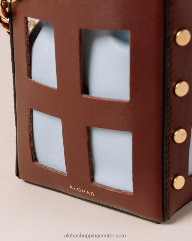 n - rjava in modra usnjena torba ženske Alohas 0D4R81057