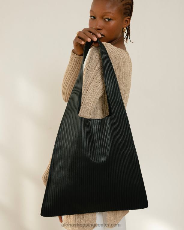 nagubana - črna usnjena torbica ženske Alohas 0D4R81070